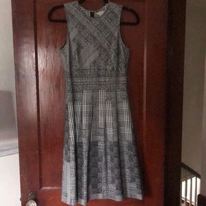 H&M Knee Length Mixed Plaid Sleeveless Dress